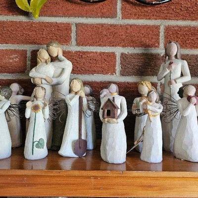 More wooden angel figurines