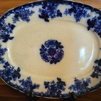 Sale Photo Thumbnail #7: Flow Blue China platter