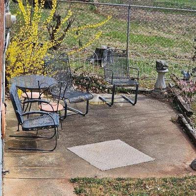 Modern metal patio set