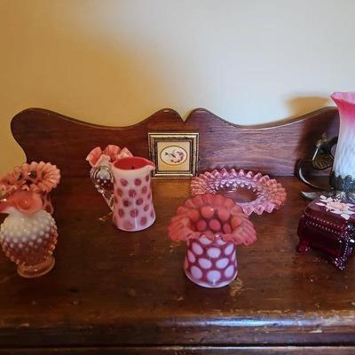 Pink Fenton glass