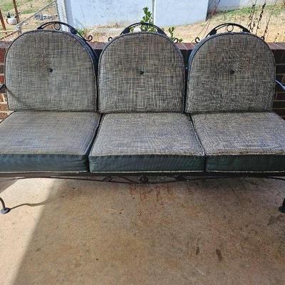 Sale Photo Thumbnail #34: Comfy patio sofa with iron frame