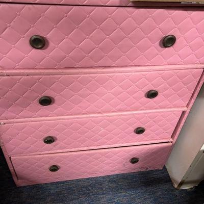 Vintage Pink Quilted Storage Dresser
- A charming vintage pink storage dresser with a quilted design. This piece adds a touch of...