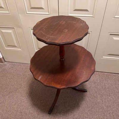 Two Tiered Pie Crust Table
