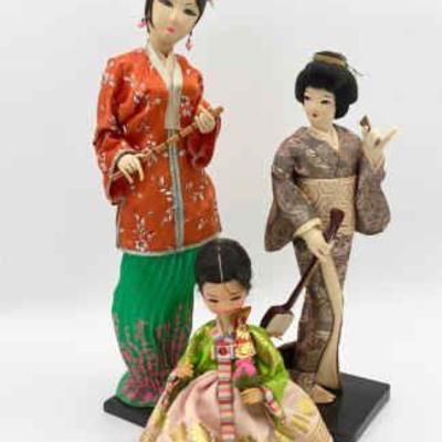 (3) Vintage Asian Dolls

