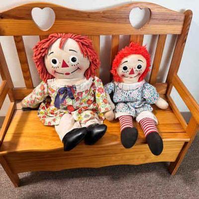 (2) Smaller Raggedy Ann Dolls
