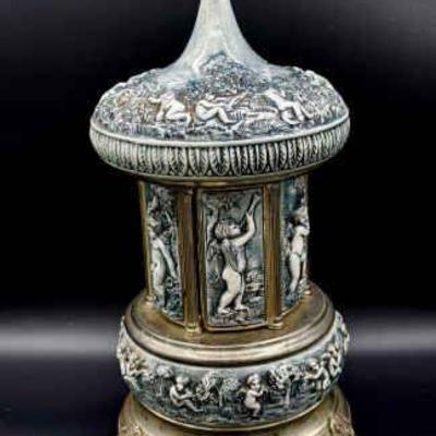 Reuge Swiss Cherub Cigarette Carousel Music Box
