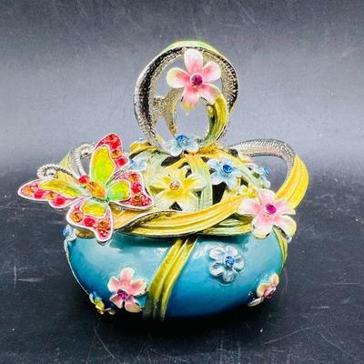 Colorful Enamel Jewelry Box
