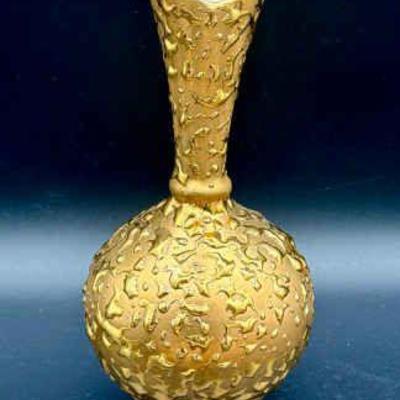 Hand Decorated 22k Gold Vase
