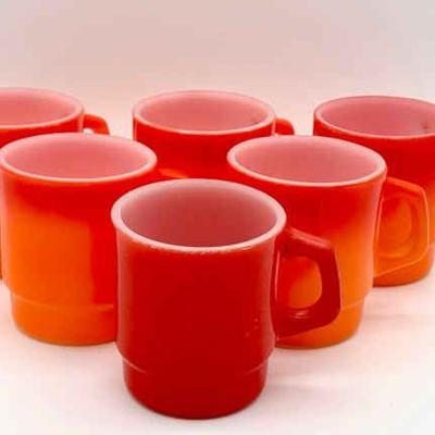 (6) Fire King Mugs
