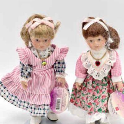 (2) Russ Porcelain Doll Of The Month January & October
