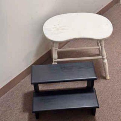 Step Stool And White Frankson Stool

