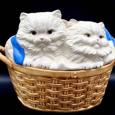 Large Vintage Cat Jar
