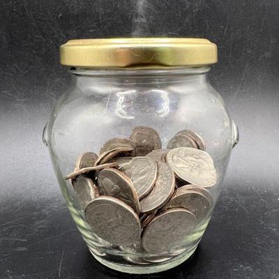 Old 4” Jar of Unsearched Quarters
