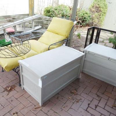 Chaise Lounge $90, Deck Boxes $30 each