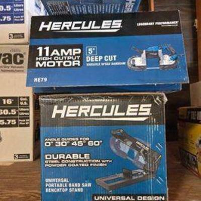 #18062 • NEW!!! Hercules Greaser Gun, Bandsaw and Bandsaw Benchtop Stand
