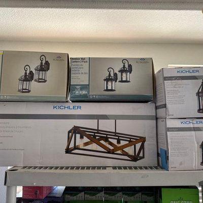 #10048 • Kichler Light Pendants and Bel Air Lighting Outdoor Wall Lanterns
