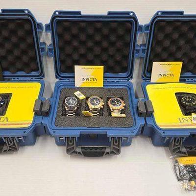 #1158 • NEW!!! (5) Invicta Mens Wristwatches
