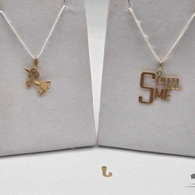 #734 • 14k Gold Pendants, 2.83g
