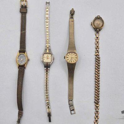 #1118 • (4) Ladies Wristwatches
