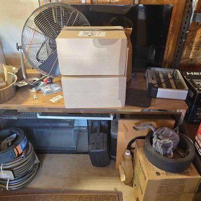 #18056 • Table, Fan, Fish Tanks, Hoses, Bug Zapper, Tool Boxes, Yamaha Stereo Receiver & More
