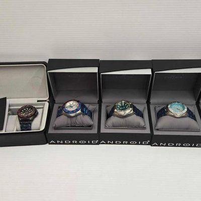 #1167 • NEW!!! (5) Android Wristwatches
