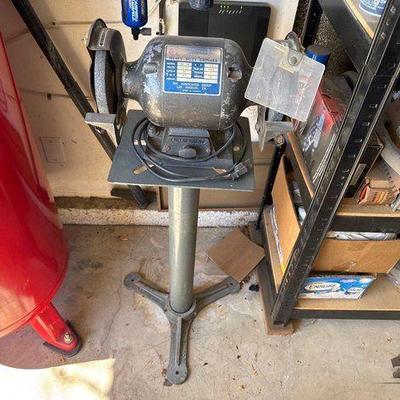#18002 • Associated Machinery Heavy Duty Grinder with Stand
