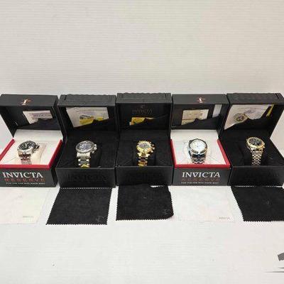 #1177 • NEW!!! (5) Invicta Mens Watches
