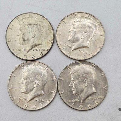 #1499 • (4) 40% Silver Kennedy Half Dollars, 45.87g
