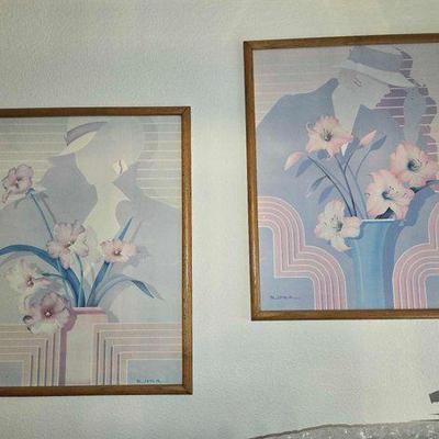 #14022 • 2 Artist Signed Framed Wall Arts
