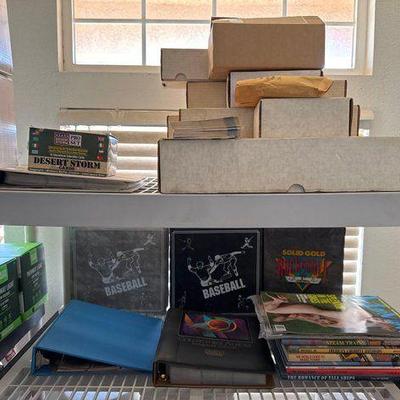 #10058 • Baseball, Basketball, Football, Desert Storm Cards and Magazines

