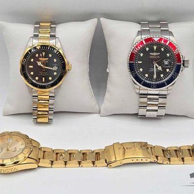 #1116 • (3) Invicta Wristwatches
