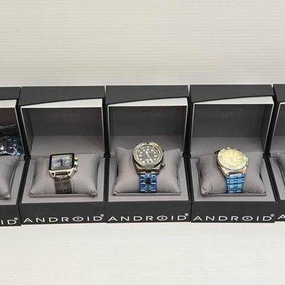 #1169 • NEW!!! (5) Mens Android Wristwatches
