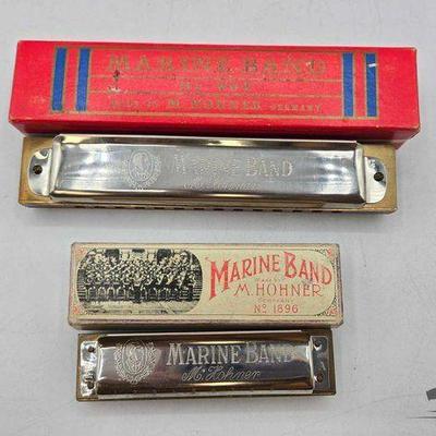 #1918 • (2) Marine Band Harmonicas
