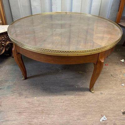 #8018 • Baker Furniture Glass Top Coffee Table
