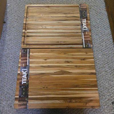 #12056 • NEW!!! 2 Teak Haus by Proteak Cutting Boards
