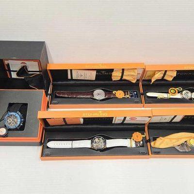 #1171 • NEW!!! (6) Stuhrling Wristwatches & Pocket Watch
