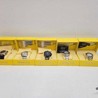 #1192 • NEW!!! 5 Invicta Watches in Boxes
