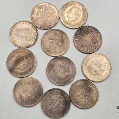 #1702 • (11) Peso Replica Coins
