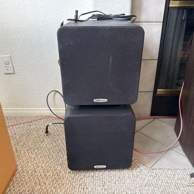 #11508 • (2) Polk Audio PSW111 Speakers
