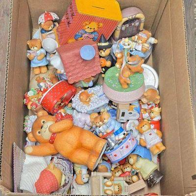 #7162 • Over (30) Lucy Rigg Teddy Bear Figures & Tins
