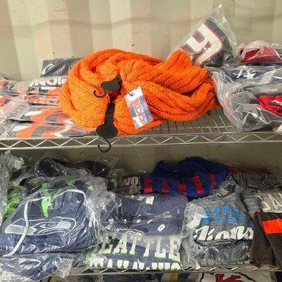 #4032 • Approx (40) NFL Team Shirts & Accessories
