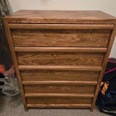 #12536 • Solid Wood 5-Drawer Dresser in Natural Finish
