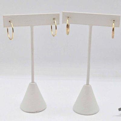 #732 • (2) 14k Gold Hoop Earrings, 2.82g
