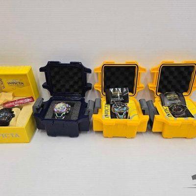 #1190 • NEW!!! 4 Invicta Watches in Boxes
