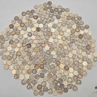#1406 • Pre 1964 90% Silver Mercury & Roosevelt Dimes, 736.38g

