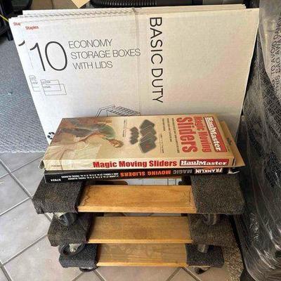 #10122 • Haul Master Furniture Dollies, Magic Moving Sliders, and Storage Boxes
