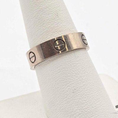 #600 • 18k White Gold Cartier Ring, 6.95g
