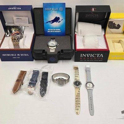 #1196 • 5 Watches, Watch Bands and Watch Boxes
