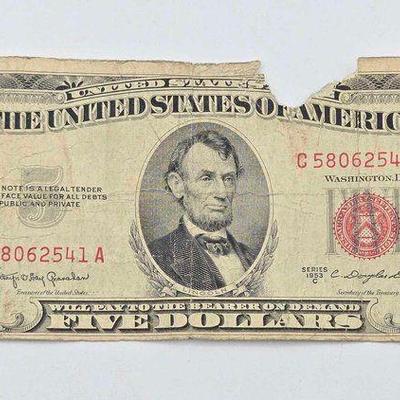 #1514 • 1953 Five Dollar Red Seal Note
