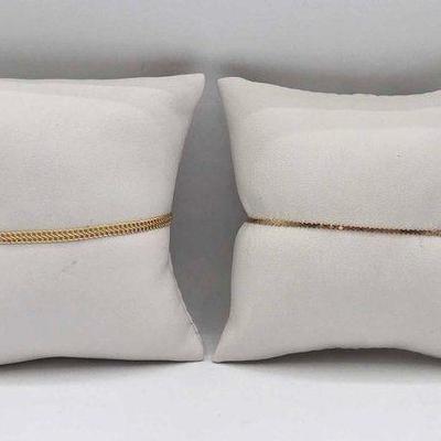 #738 • (2) 14k Gold Bracelets, 2.25g

